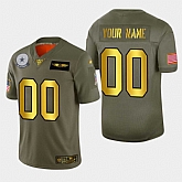 Nike Cowboys Customized 2019 Olive Gold Salute To Service 100th Season Limited Jersey,baseball caps,new era cap wholesale,wholesale hats